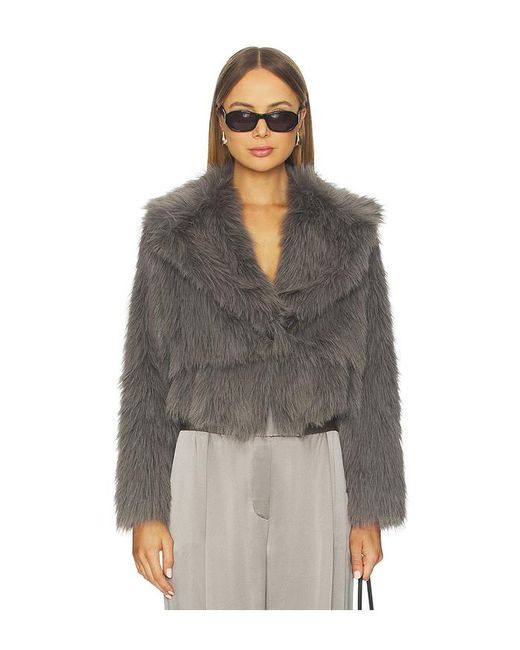 The Sei Multicolor Faux Fur Bomber Jacket