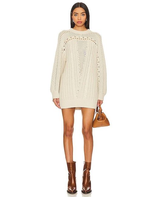 Tularosa Natural Aveline Cable Sweater Dress