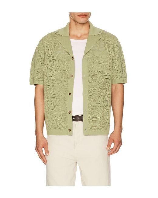 Drole de Monsieur Green Chemise Maille Dentelle for men
