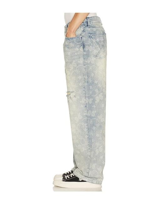 Ryoko Rain Blue Paisley Jeans for men