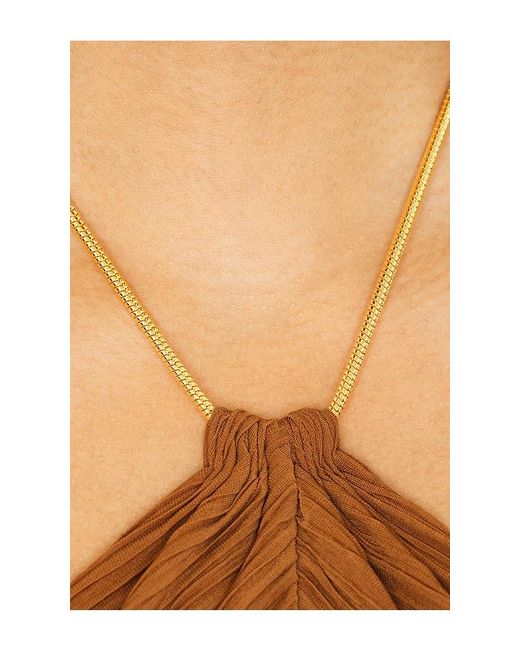 Ronny Kobo Brown Delphine Dress