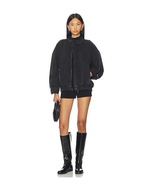 seventy + mochi Black Oversized Juno Zip Jacket