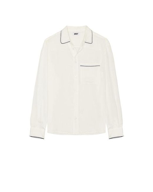 KROST White Jordan Piping Shirt for men