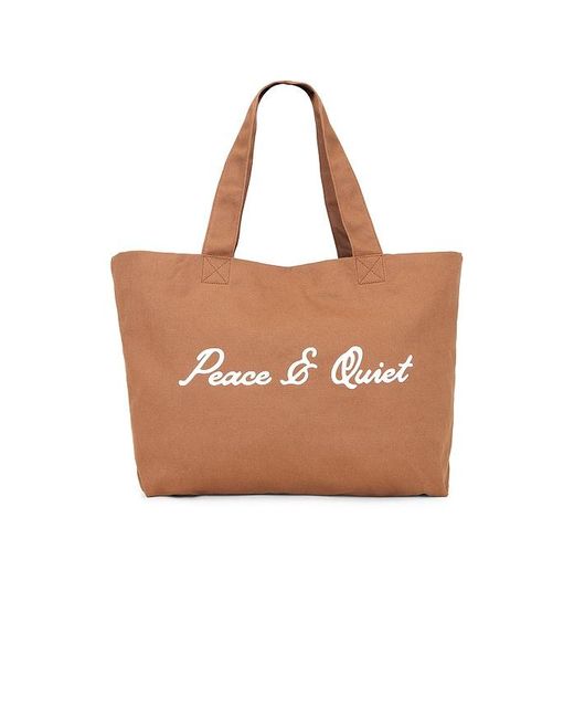 Museum of Peace & Quiet Brown Signature Zip Tote Bag for men