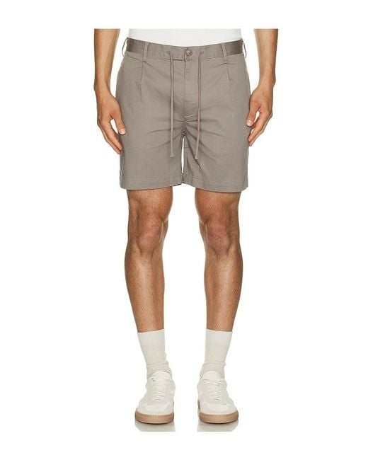 Onia Gray Garment Dye Cotton Drawstring Shorts for men