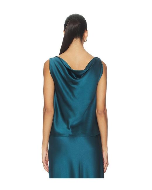 Leset Blue Barb Shell Top