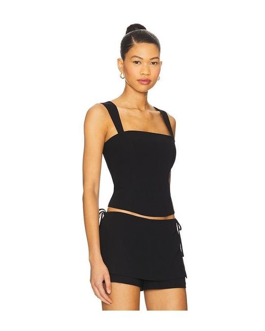 Amanda Uprichard Black Ceronne Top