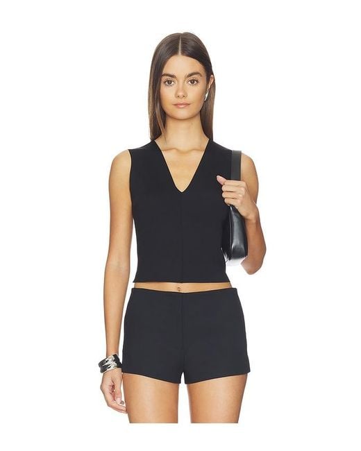 Commando Blue Neoprene Ceo V-Neck Shell Top