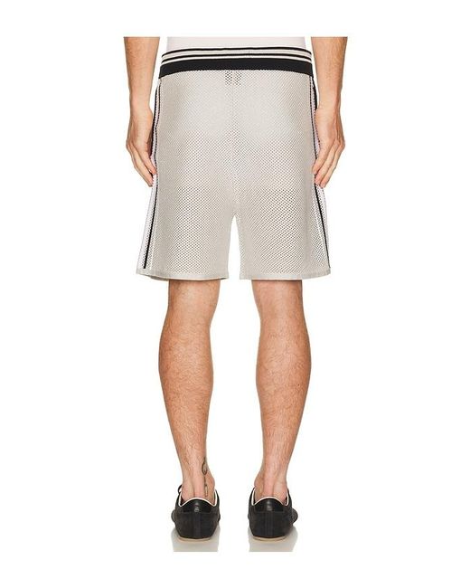 Casablanca Natural Metallic Mesh Stripe Shorts for men