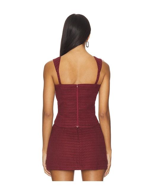Amanda Uprichard Red Ceronne Top