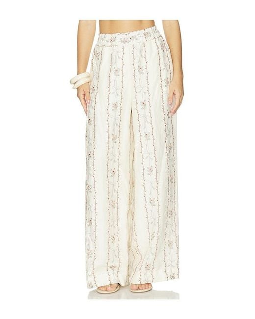Agua Bendita White Tota Navegante Trousers