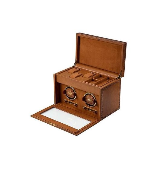Wolf Brown Brogue Double Winder With Storage