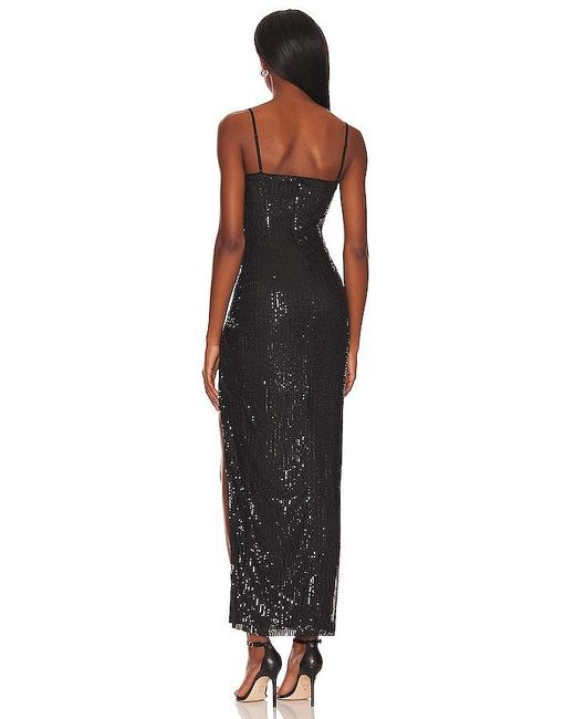 superdown Black Chrissy Slit Maxi Dress