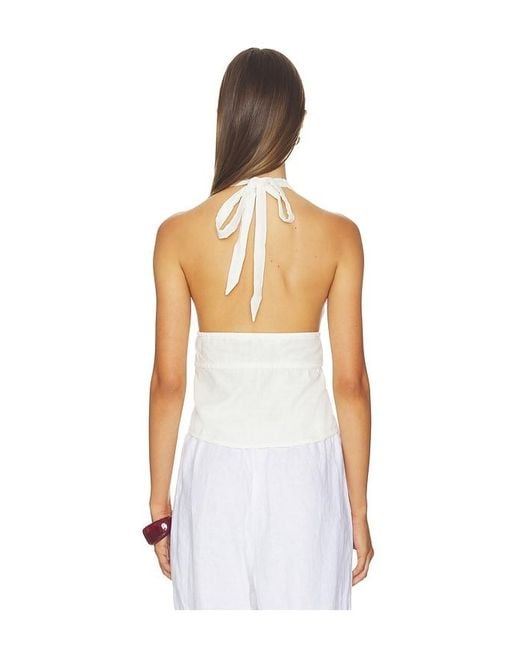 MORE TO COME White Belle Top