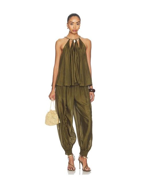Zimmermann Green Mahon Harem Pant