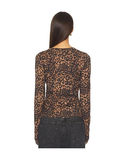 Rag & Bone Black Luca Printed Long Sleeve