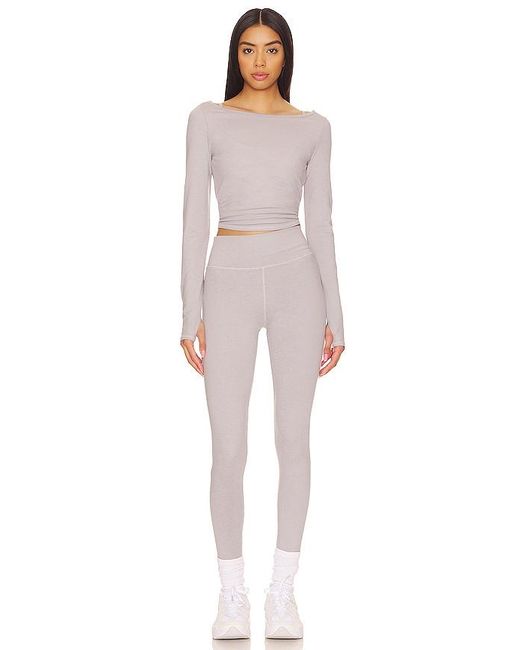 WellBeing + BeingWell Gray Loungewell Freya Longsleeve