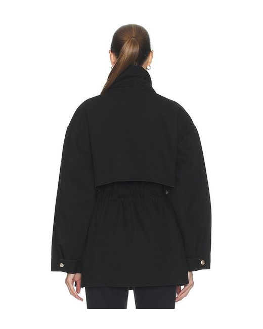 Helsa Black Garment Washed Utility Jacket