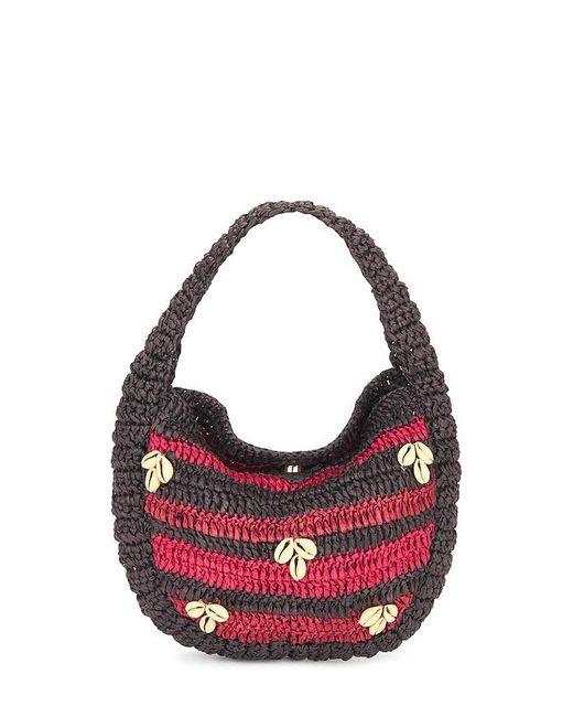Free People Red Belize Shell Clutch