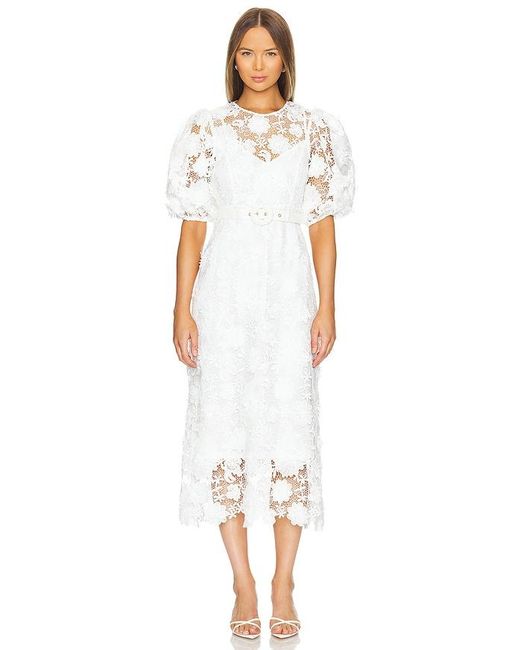 Zimmermann White Halliday Lace Flower Dress
