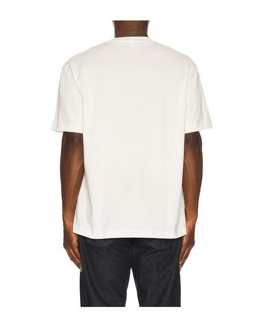 Lacoste White Heavy Jersey Landscape Crocodile Print T-Shirt for men