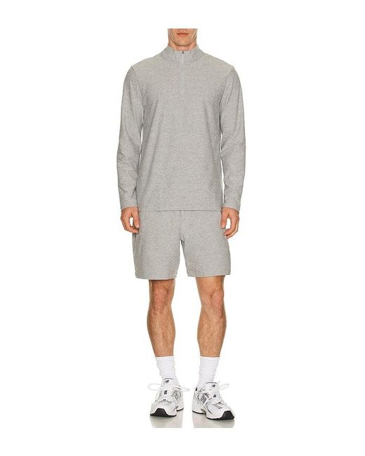 Beyond Yoga Gray Spacedye Terrain Quarter Zip Pullover for men