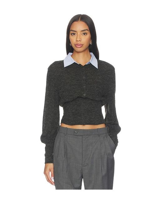 With Jean Black Heidi Top
