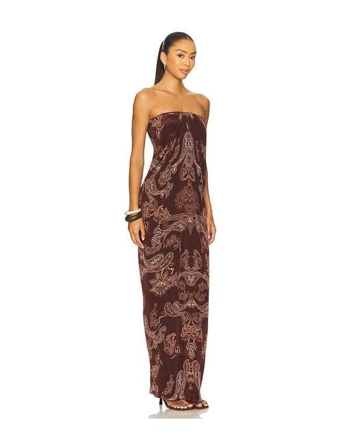 Rococo Sand Multicolor Off Shoulder Maxi Dress