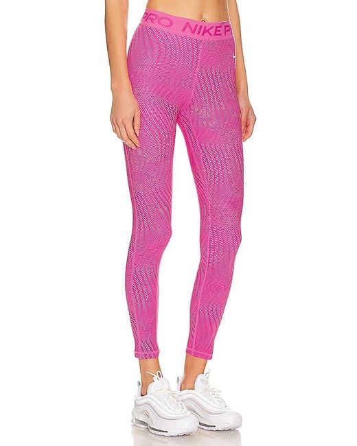 Nike Pink Pro Cropped Printed Leggings