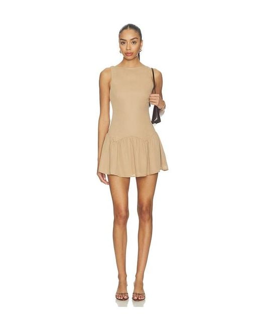 ALL THE WAYS Natural Karoline Mini Dress