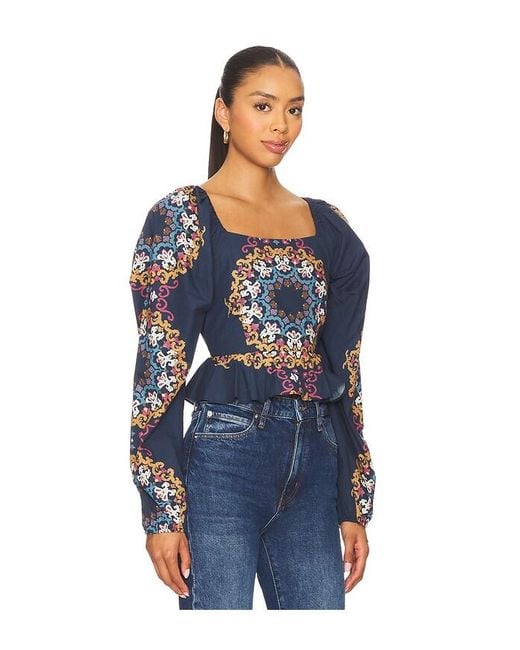 Cleobella Blue Elizabeth Top