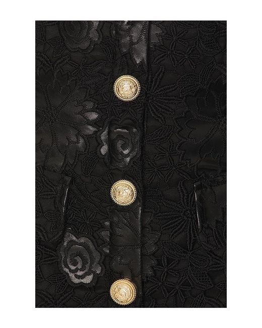 Generation Love Black Misha Faux Leather Guipure Midi Dress