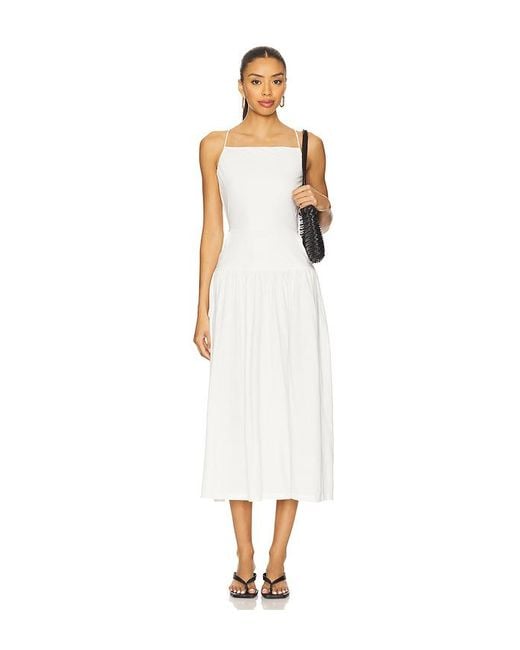 Free People White Midi-Kleid Julietta