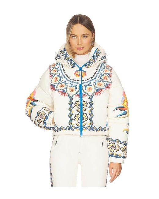 White/space White X Farm Rio Cropped Puffer Jacket