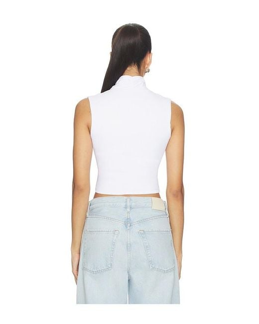 Susana Monaco Black Square Wire Gathered Sleeveless Top