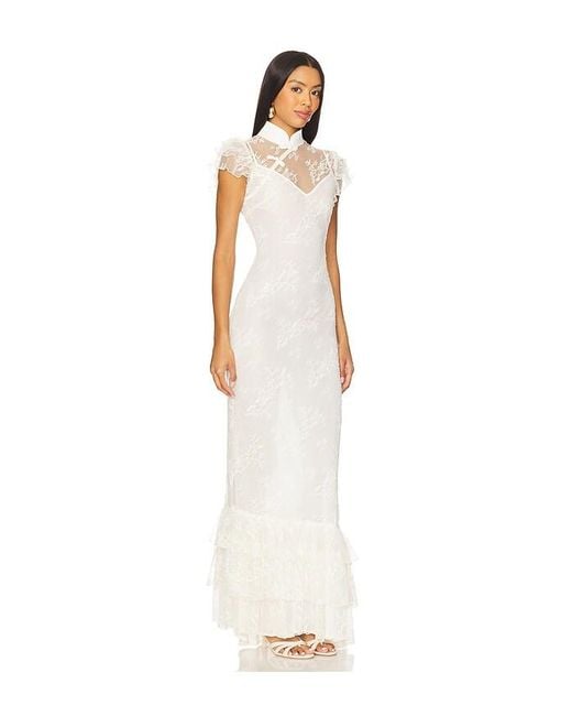 SAU LEE Ramona レースドレス White