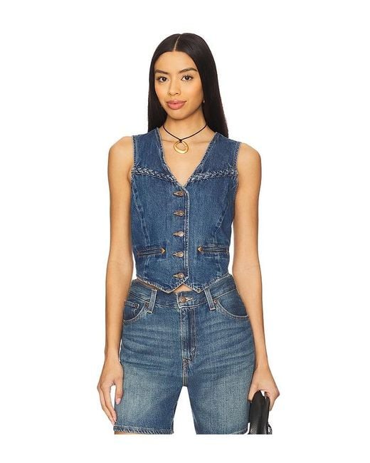 【関税込み】Levi's ブルー ベスト デニム ロンパース Levi's Braided ベスト ブルー | Lyst