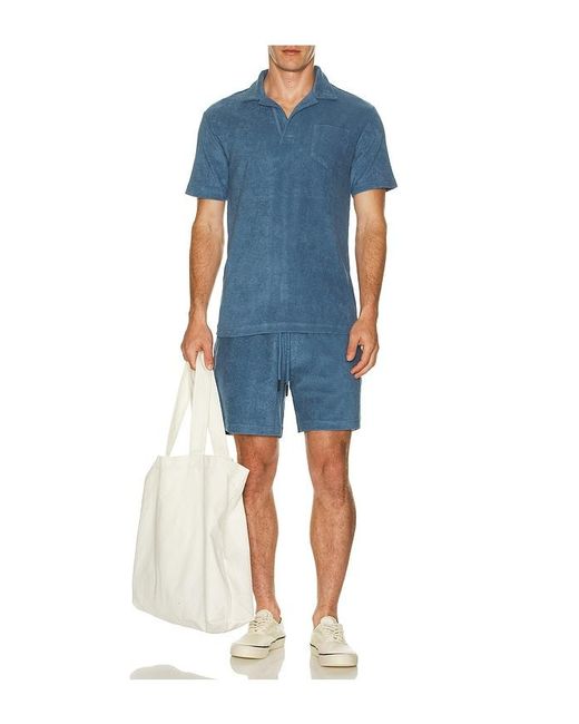 Oas Blue Coronet Terry Shorts for men