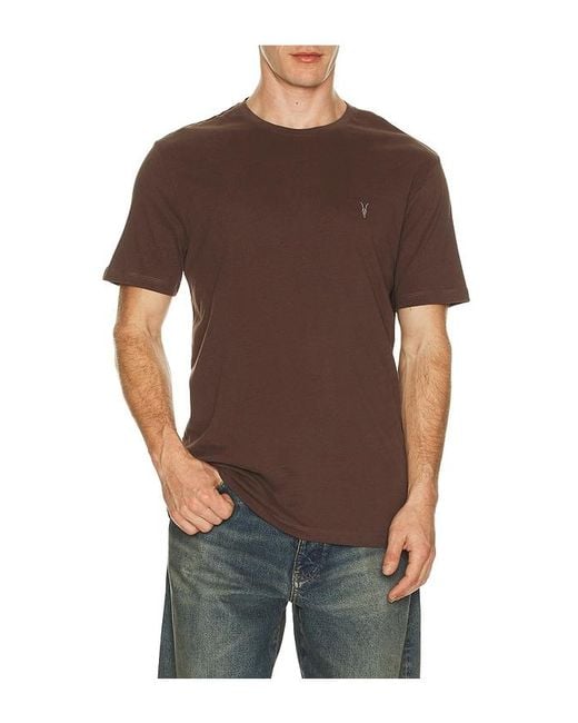 AllSaints Brown Brace Crew 3 Pack Tee for men