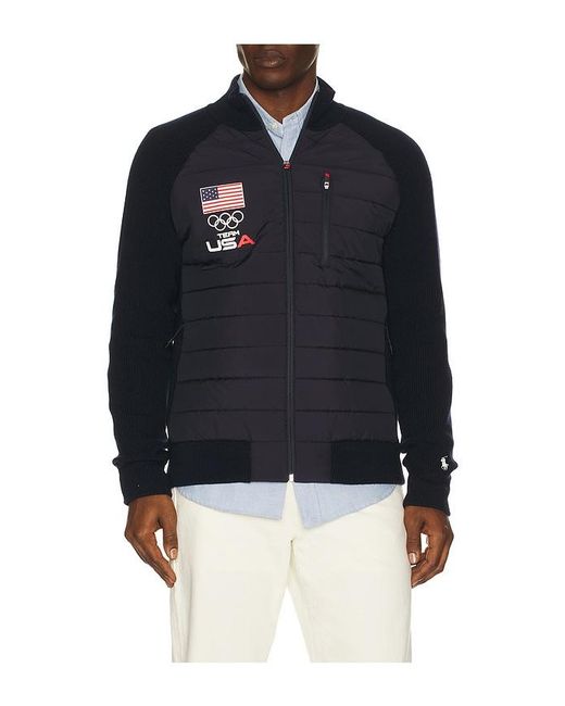 Polo Ralph Lauren Blue Winter Olympics Nylon Sweater Full Zip for men