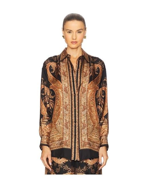 Camisa Relajada En Color Negro Talla (También En 1/S, 2/M, 3/L, 4/Xl) Zimmermann de color Brown