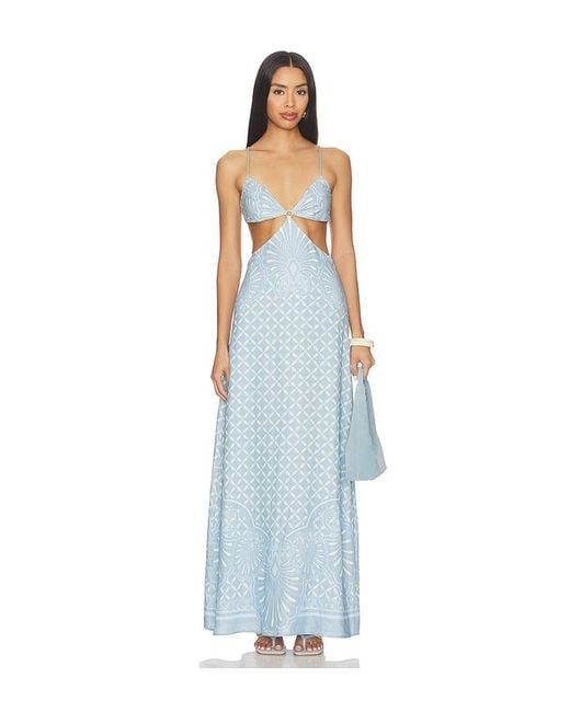 Shani Shemer Blue Maya Maxi Dress