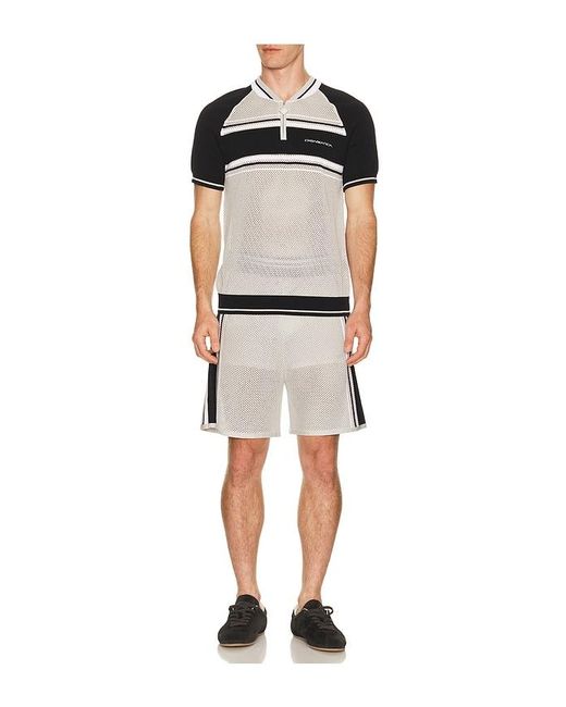 Casablanca Natural Metallic Mesh Stripe Shorts for men
