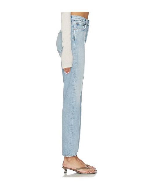 Agolde Blue 90's Pinch Waist High Rise Straight Jeans