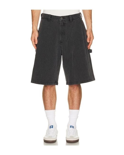 Obey Black Bigwig Carpenter Denim Shorts for men