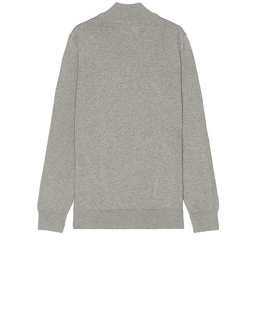 Barbour Gray Half Zip Sweater for men