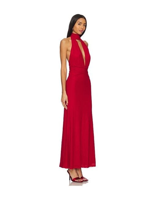 Runaway the Label Red Antoine Maxi Dress