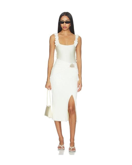 PATBO White Cora Knit Skirt