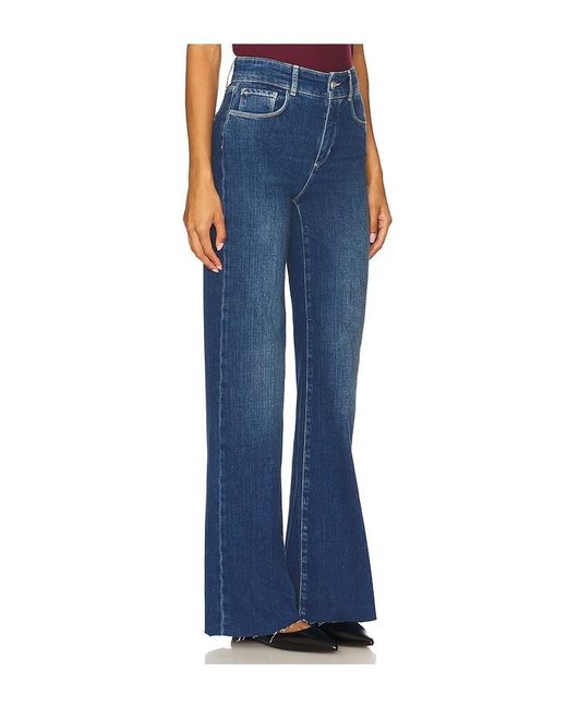 L'Agence Gwenna Wide Leg Flare Blue