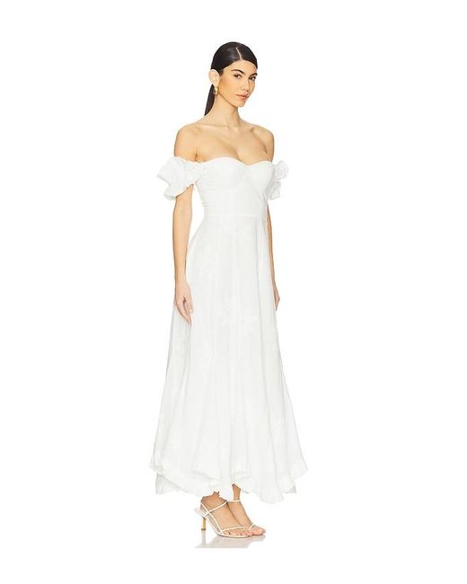Line & Dot White Emberly Maxi Dress